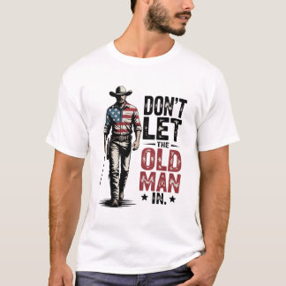Laat de oude man niet binnen Vintage Amerikaanse v T-shirt