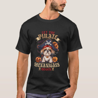 Laat de piraten Shenanigans beginnen met Shih Tzu T-shirt