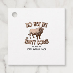 Laat de pluizige Koeien Amerikaanse bizon buffel n Bedankjes Labels