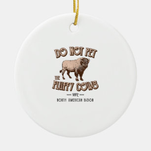 Laat de pluizige Koeien Amerikaanse bizon buffel n Keramisch Ornament