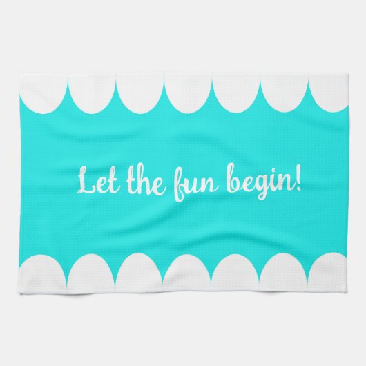 Laat de pret beginnen! theedoek (Horizontaal)