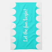 Laat de pret beginnen! theedoek (Verticaal)