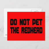 Laat de roodharige niet aaien briefkaart (Voorkant / Achterkant)