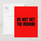 Laat de roodharige niet aaien briefkaart (Voorkant / Achterkant)