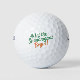 Laat de Schelmenstreken Beginnen Funny Ierse St. P Golfballen