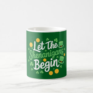 Laat de Schelmenstreken Beginnen Grappige St. Patr Koffiemok