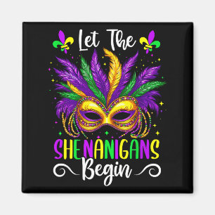 Laat de Schelmenstreken Beginnen Nar Fun Mardi Gra Magneet