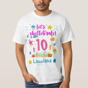 Laat de schelpdierzee onder Zee van de verjaardag T-shirt