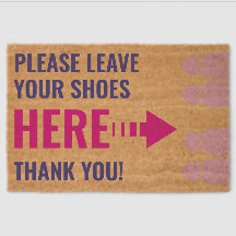 Laat de schoenen hier roze - BLANK