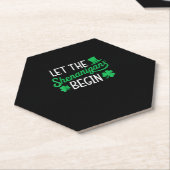 Laat de Shenanigans beginnen met grappige Shamrock Kartonnen Onderzetters (Schuin)