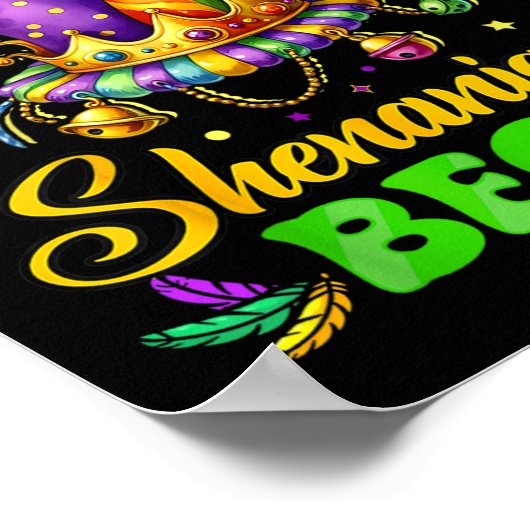 Laat de Shenanigans beginnen met Mardi Gras Shirte Poster (Hoek)
