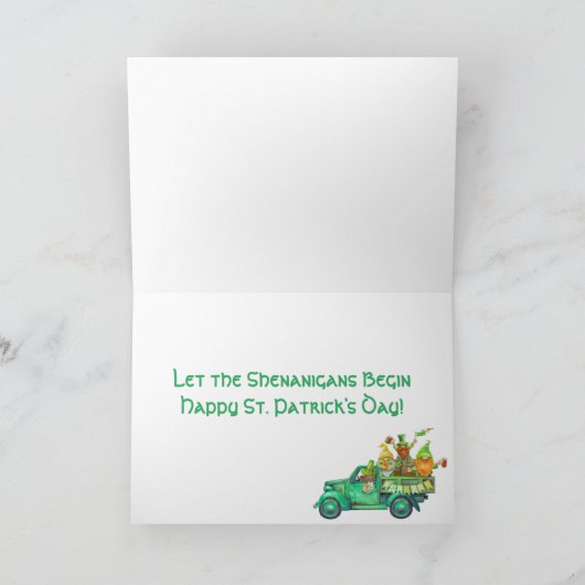 Laat de Shenanigans beginnen met St. Patrick's Day Kaart (Binnen)