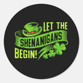 Laat de Shenanigans beginnen! Saint Shenanigan Clo Ronde Sticker