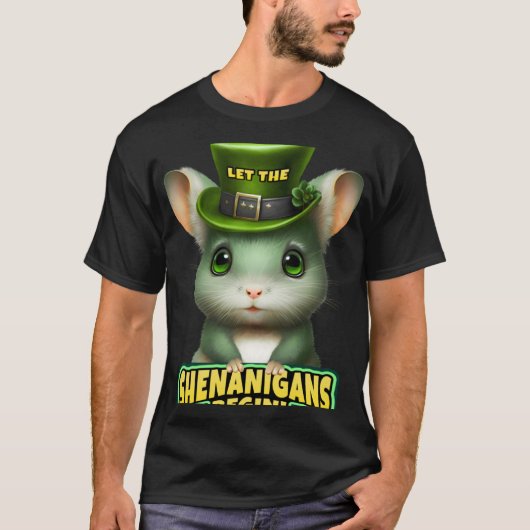 Laat de Shenanigans beginnen St Patrick's Chinchil T-shirt (Voorkant)