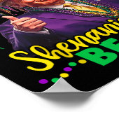 Laat de Shenanigans beginnen Trump Mardi Gras Mann Poster (Hoek)