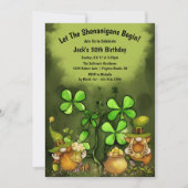 Laat de Shenanigans de Ierse Gnomen Birthday begin Kaart (Voorkant)