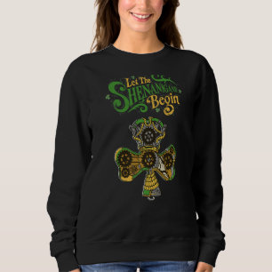 Laat de shenanigans met de Steampunk Clovers St Pa Trui