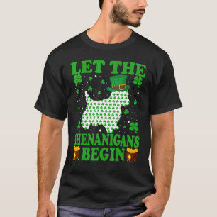 Laat de Shenanigans Teckel Dog St Patrick beginnen T-shirt