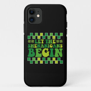 Laat de Sjenanigans Beginnen Iers Groovy Retro iPhone 11 Hoesje
