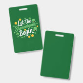 Laat de Sjenanigans beginnen met Funny St Patrick' Badge (Voor- en achterkant)