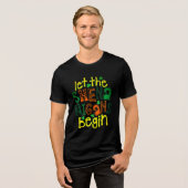 Laat de Sjenanigans beginnen met Funny St Patrick' Tri-Blend Shirt (Voorkant volledig)