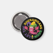 Laat de Sjenanigans met Crawfish Mardi Gras beginn Magneet (Voorkant / Achterkant)