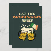 Laat de Sjenanigans met Funny St. Patrick's Day be Feestdagenkaart (Voorkant / Achterkant)