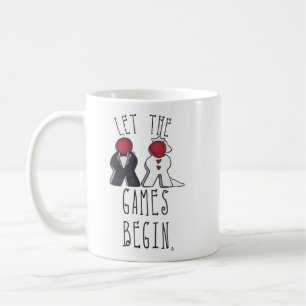 Laat de Spelen Beginnen Meeple Bruiloft Leuke Kuns Koffiemok