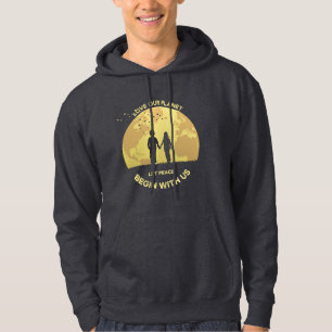 Laat de vrede met ons beginnen   MANNEN Hoodie