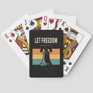 Laat de vrijheid een sunset bell doen rinkelen pokerkaarten