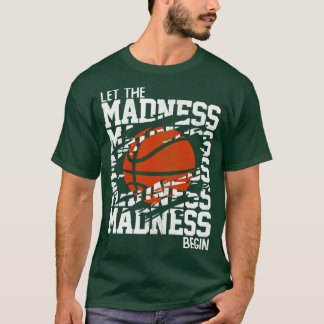 Laat de waanzin beginnen met gestapelde woorden t-shirt