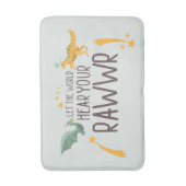 Laat de wereld je rug horen badmat (Voorkant Verticaal)