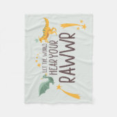 Laat de wereld je rug horen fleece deken (Voorkant)