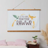 Laat de wereld je rug horen hangend wandkleed (Slaapkamer)