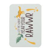 Laat de wereld je rug horen magneet (Verticaal)