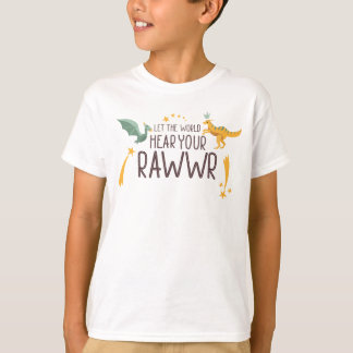 Laat de wereld je rug horen t-shirt