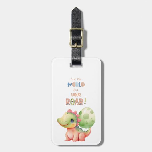 Laat de wereld jouw geraas horen! Schattigee Water Bagagelabel (Voorkant verticaal)