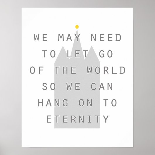 laat de wereld los en klamp je vast aan de eeuwigh poster (Voorkant)