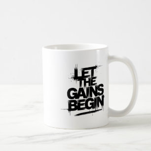 Laat De Winsten Beginnen Gym Krachttraining Fitnes Koffiemok