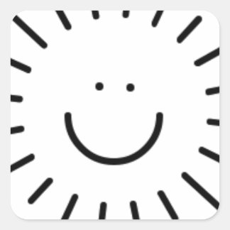 Laat de zon binnen! vierkante sticker