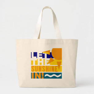 Laat de zon in de zak zitten grote tote bag