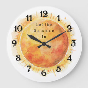 Laat de Zonneschijn Binnen Zon Grote Klok