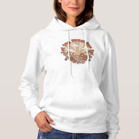 Laat de zonneschijn in Groovy Daisy Hippie Flowers Hoodie (Voorkant)