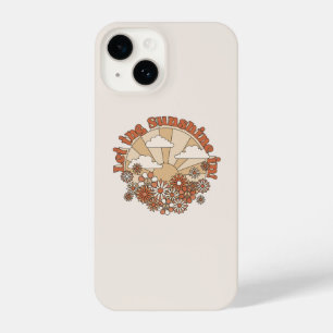Laat de zonneschijn in Groovy Daisy Hippie Flowers iPhone 14 Hoesje