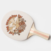 Laat de zonneschijn in Groovy Daisy Hippie Flowers Tafeltennisbatje (Zijkant)