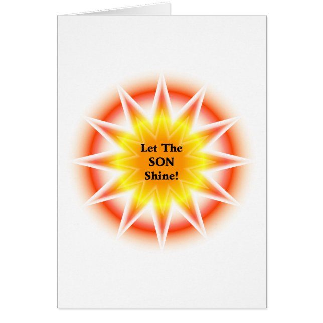 Laat de zoon schijnen (Voorkant)