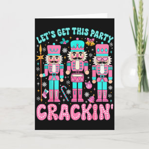 Laat Deze Feestelijke Notenkraker Roze Kerstmis Aa Kaart