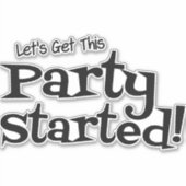 Laat deze partij aan de slag gaan sticker (Voorkant)