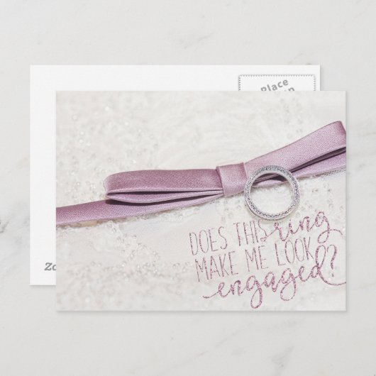 Laat deze ring me er als verloofd uitzien? briefkaart (Voorkant / Achterkant)