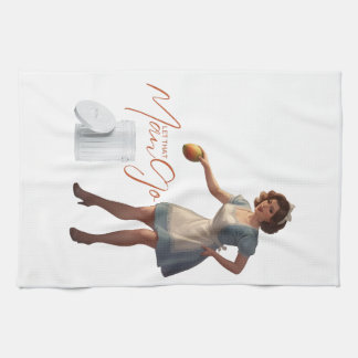 Laat die man gaan Illustratie | Retro huisvrouw Theedoek